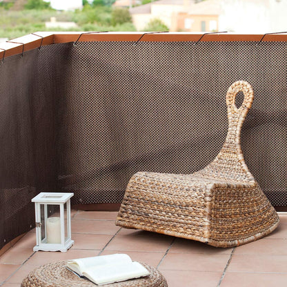 Malla De Balcón Rattan Luxe Brown - Ocultación Y Estilo - 0,9x3 M - Multicolor_1