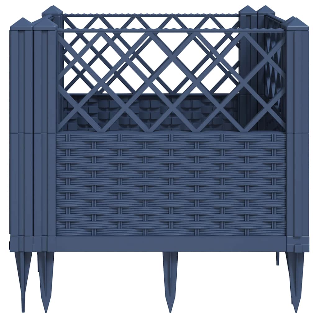 Jardinera Con Clavijas Pp Azul Gris 43,5x43,5x43,5 Cm_4