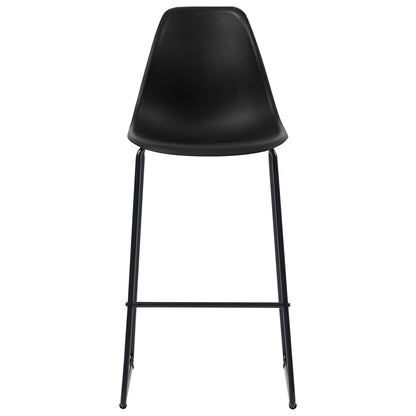 Taburetes De Cocina 4 Unidades Plástico Negro_1