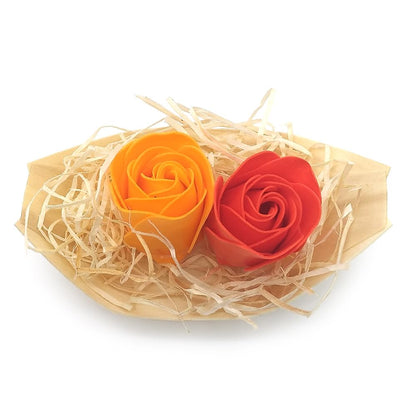 Barca Con Flores Para Regalo Invitados (naranja) - Rosas De Jabón Para Baño Aromático. Detalle Original Para Eventos_2