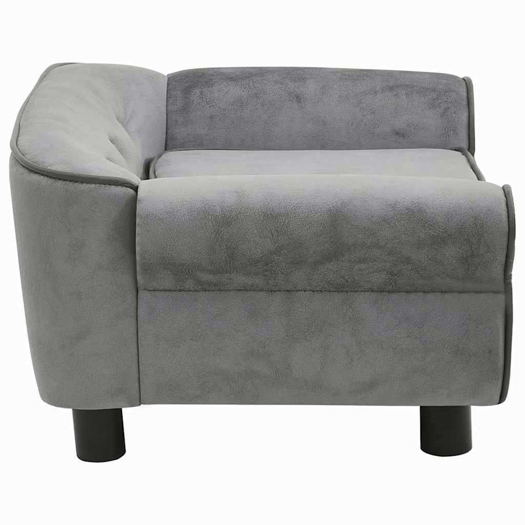 Vidaxl Sofá Para Perros Felpa Gris Oscuro 72x45x30 Cm_3