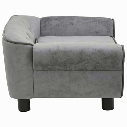 Vidaxl Sofá Para Perros Felpa Gris Oscuro 72x45x30 Cm_3