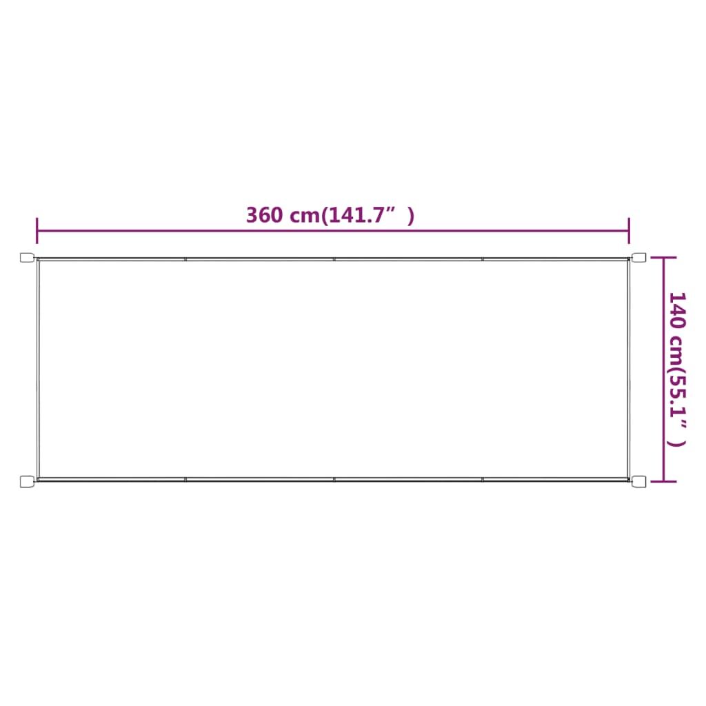 Vidaxl Toldo Vertical Tela Oxford Gris Taupé 140x360 Cm_2