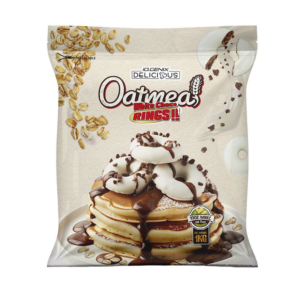 Harina De Avena - 1kg - Chocolate Blanco Con Choco Rings - Avena - Io.genix_0
