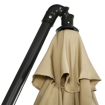 Outsunny Sombrilla Excéntrico Ø295x236 Cm Con Manivela Manual Protección Uv30+_3