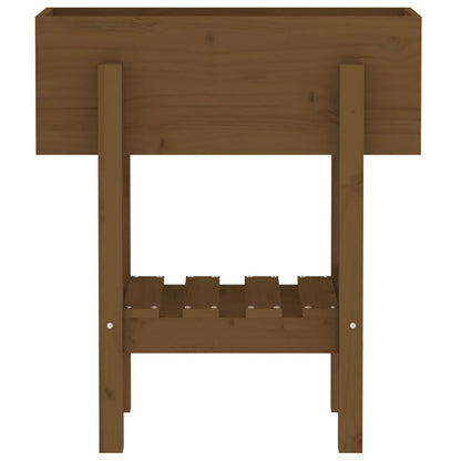 Jardinera Madera Maciza De Pino Marrón Miel 62x30x69 Cm_5