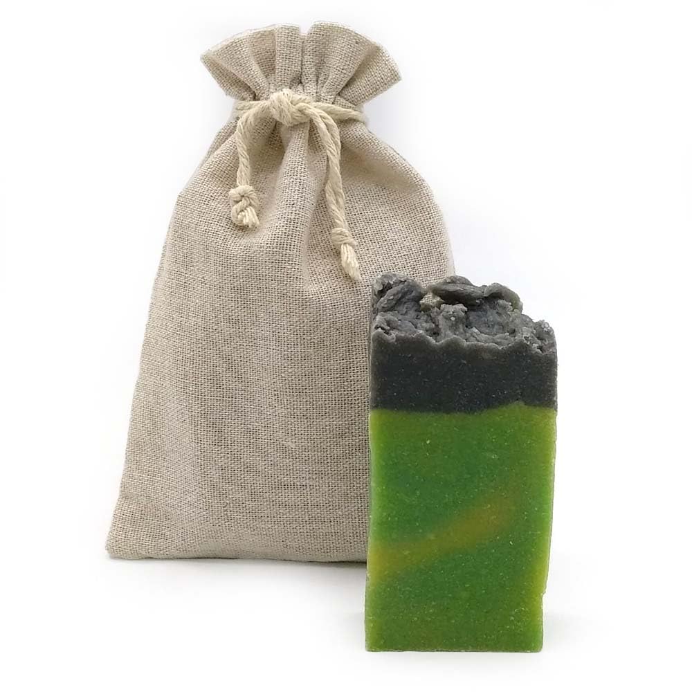 Jabón Natural Aguacate 90g En Bolsa Regalo De Yute - Hidrata Pieles Muy Secas Y Escamosas - Regenera La Piel Envejecida_1