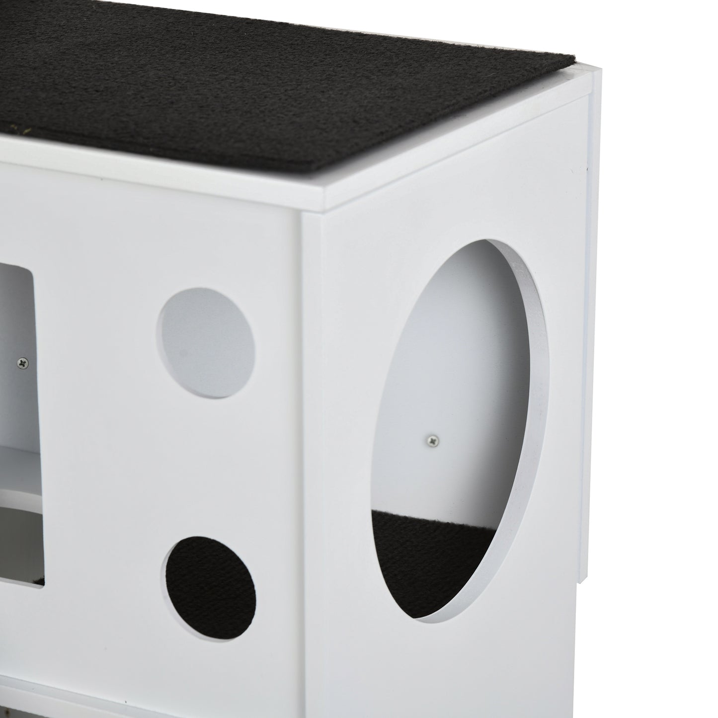 Pawhut Estantes Para Gatos De Pared De 3 Piezas Con Caseta Plataformas Hamaca_3