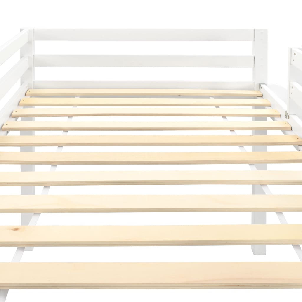 Cama Alta Para Niños Tobogán Y Escalera Madera Pino 97x208 Cm / Vetonek_5