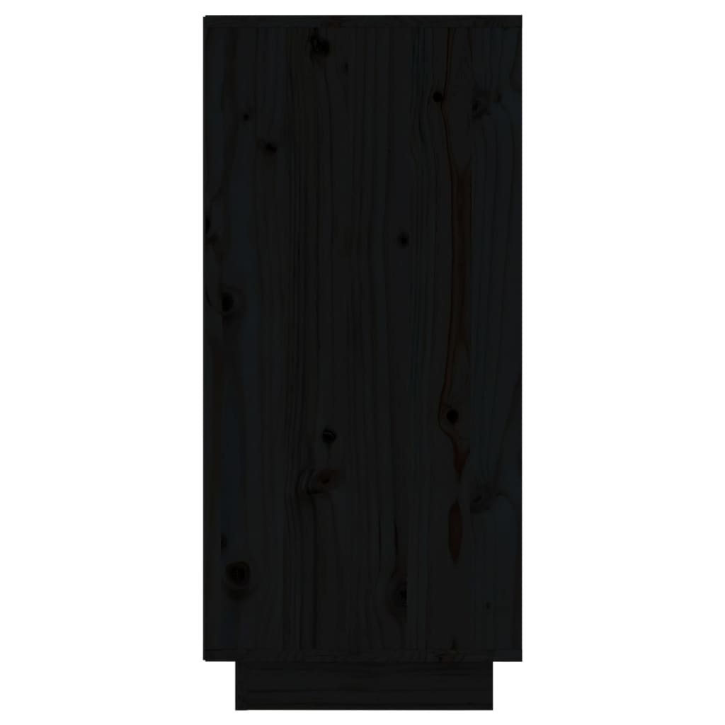 Aparador De Madera Maciza De Pino Negro 31,5x34x75 Cm / Vetonek_0