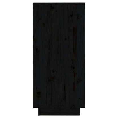 Aparador De Madera Maciza De Pino Negro 31,5x34x75 Cm / Vetonek_0