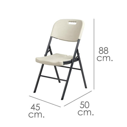 Silla Plegable Multfuncional, Portatil, Resistente,multiusos 45x50x88 (alt.) Cm. Color Blanca