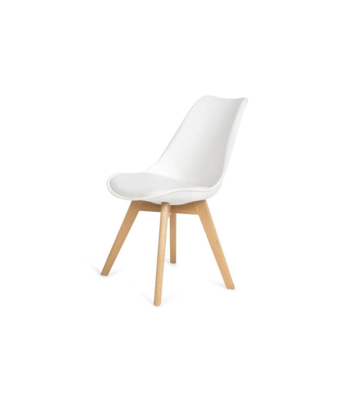 Pack 4 Sillas Super Dereck En Polipiel Color Blanco, 42 Cm(ancho) 81 Cm(altura) 46 Cm(fond_1