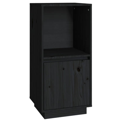 Aparador De Madera Maciza De Pino Negro 38x35x80 Cm / Vetonek_0