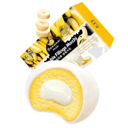 Bamboo House Mochi Duplo Recheado de Banana e Leite 180g