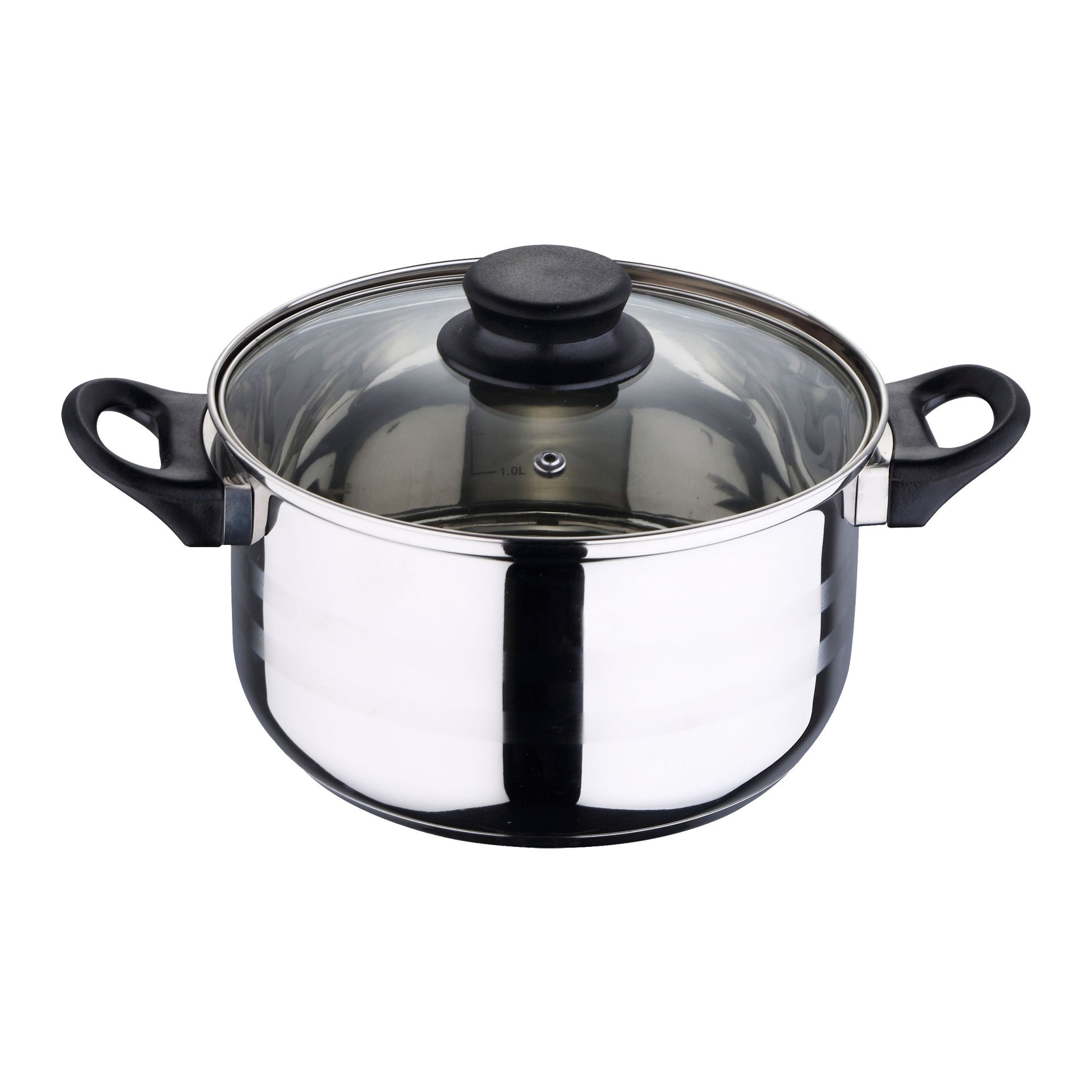Batería De Cocina 5pc Acero Inox + Set 3 Sartenes Ø16ø20ø24 Aluminio Prensado_5