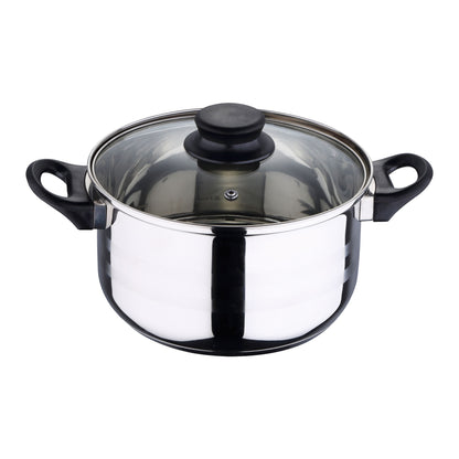 Batería De Cocina 5pc Acero Inox + Set 3 Sartenes Ø16ø20ø24 Aluminio Prensado_5