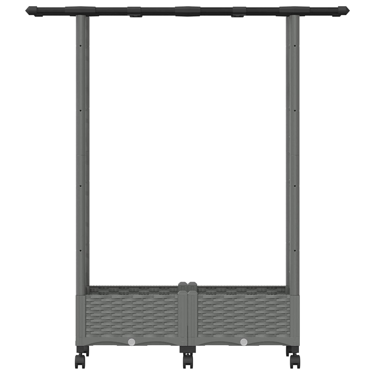 Cama Elevada Con Trellis Y Techo Gris Claro 122,5 X 40 X 127 Cm_3