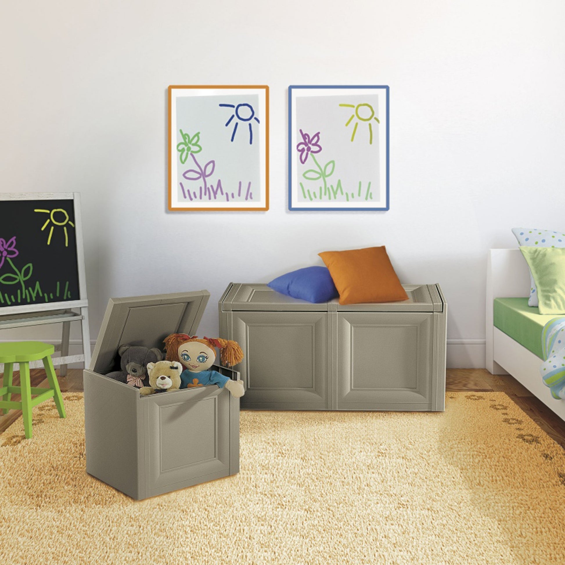 Baúl Omnimodu2 Módulos (sin Separadores Internos Y Sin Patas) Modelo Wengé_3