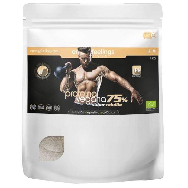 Energy Feelings Proteína Vegan ECO 75% Baunilha 1,5 kg