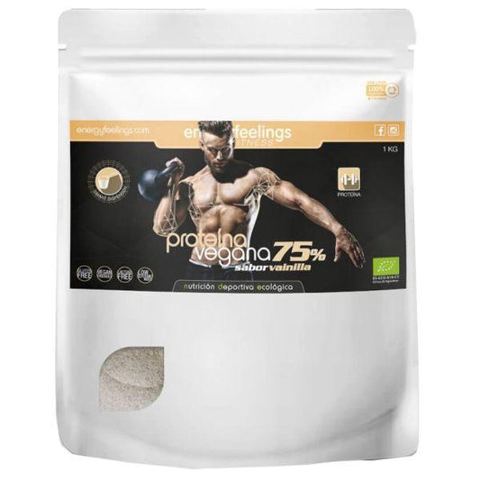 Energy Feelings Proteína Vegan ECO 75% Baunilha 1,5 kg