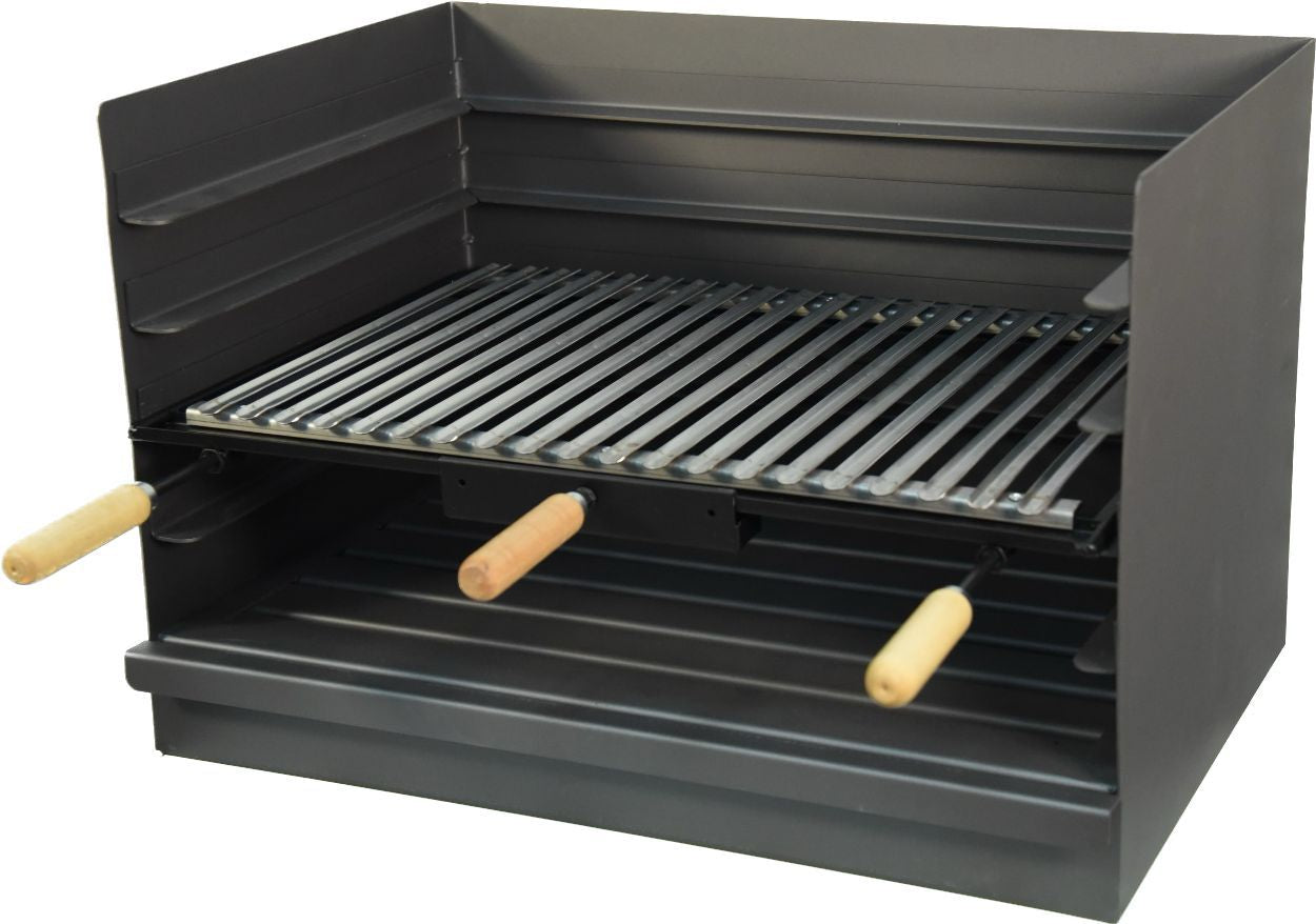 Gaveta para churrasco com grelha Imex El Zorro em aço inoxidável