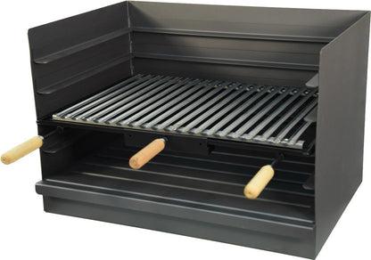 Gaveta para churrasco com grelha Imex El Zorro em aço inoxidável