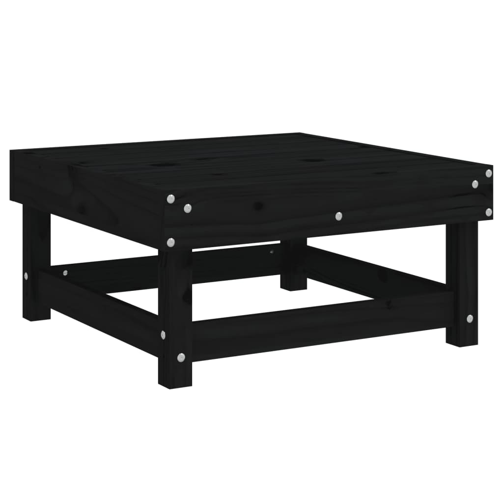 Vidaxl Juego De Muebles De Jardín 7 Piezas Madera Maciza De Pino Negro_4
