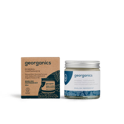 Pasta de dentes com óleo de coco e menta da Georganics