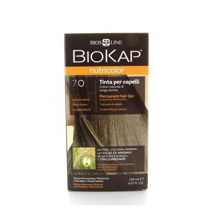 Tinta Loiro Médio 7.0 Biokap 140 ml 