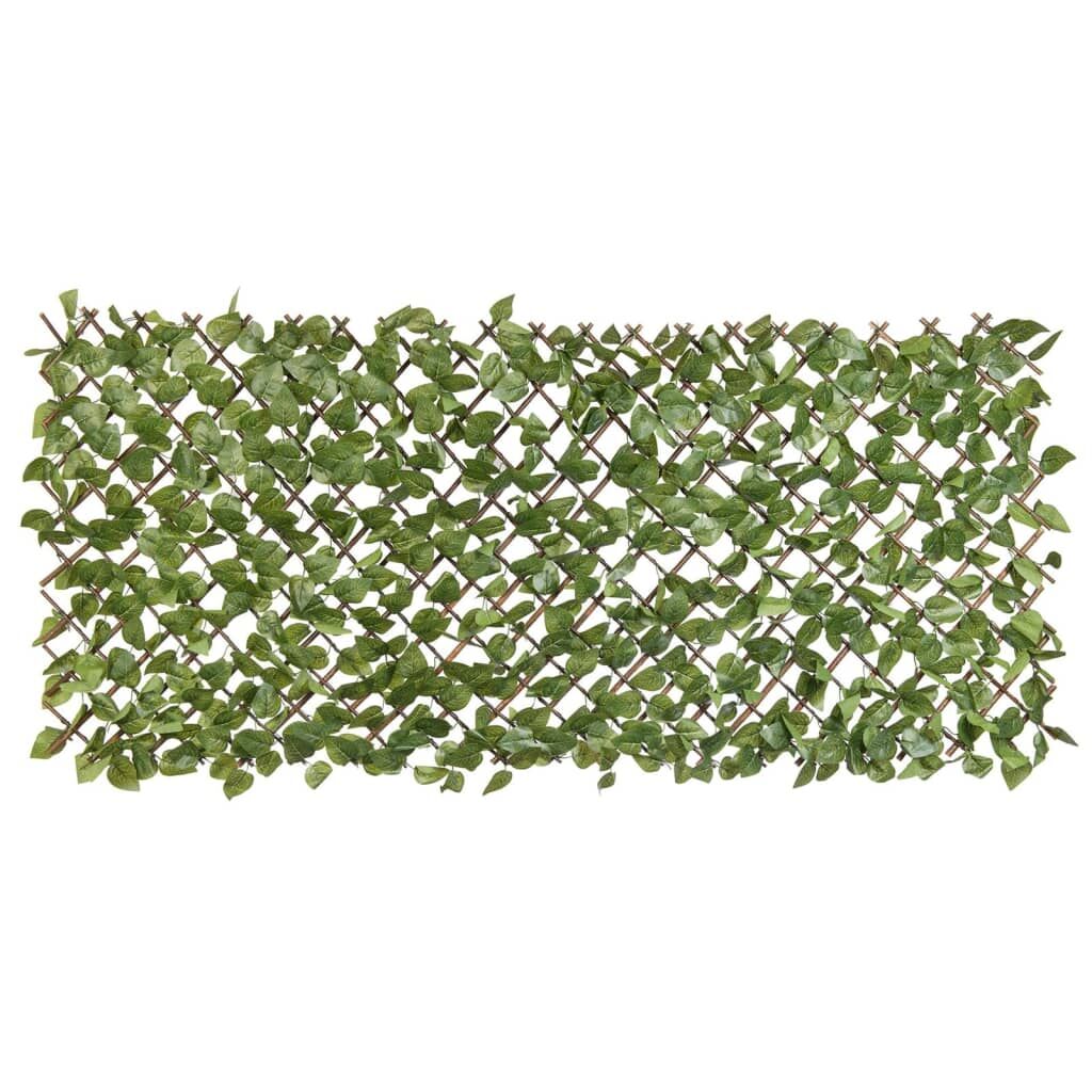 Nature Enrejado De Jardín Con Palma De Laurel Hojas Verdes 90x180 Cm_0