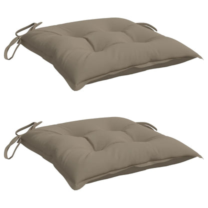 Vidaxl Cojines De Silla De Jardín 2 Uds Tela Oxford Taupé 50x50x7 Cm_0