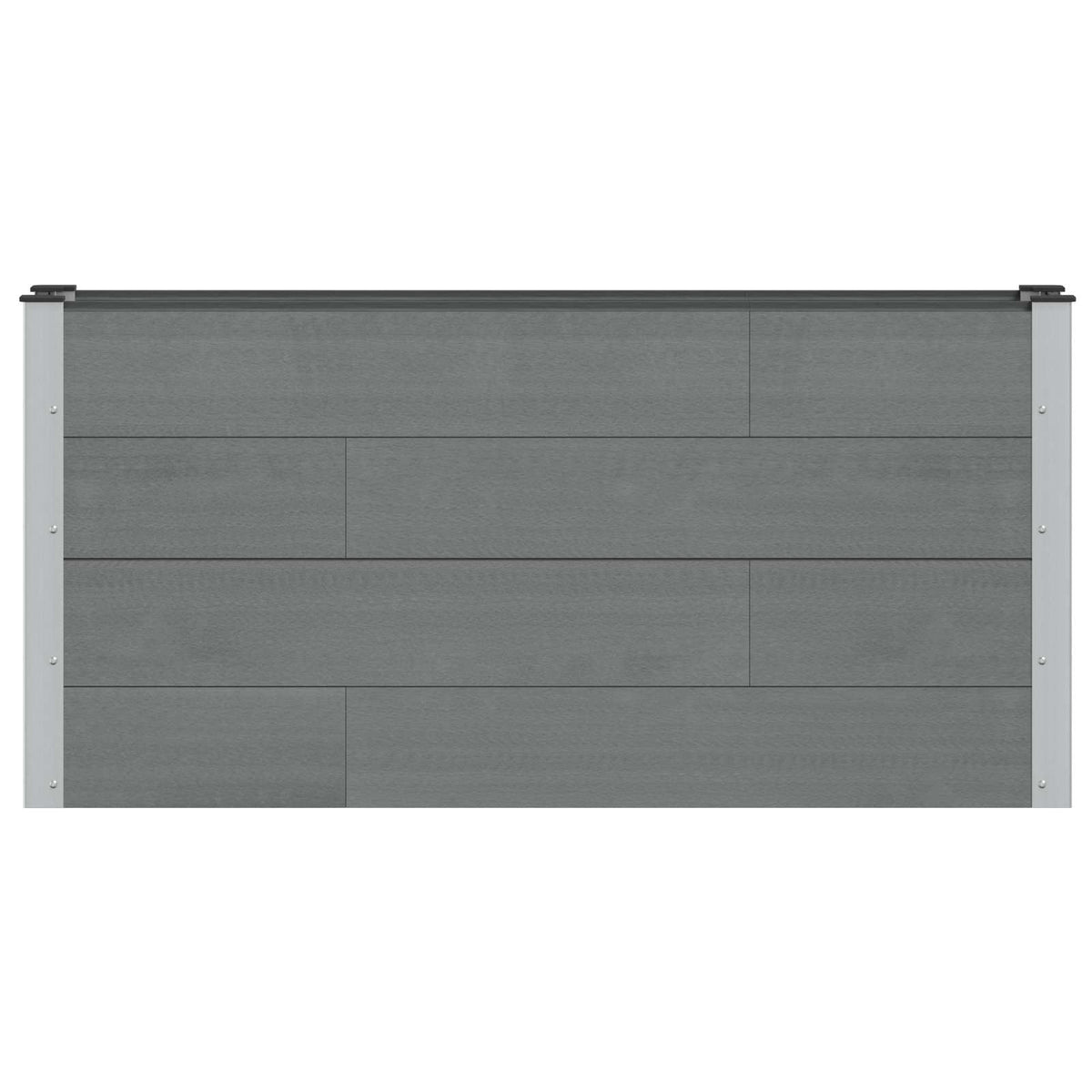 Arriate Elevado Gris 150 X 30 X 72 Cm Wpc Y Aluminio_2