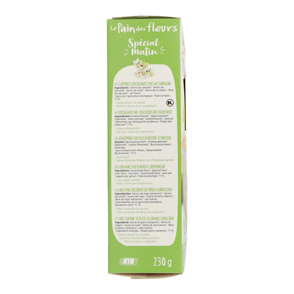 Tosta biológica de trigo sarraceno, manhãs especiais, Le Pain de Fleurs, 230 g