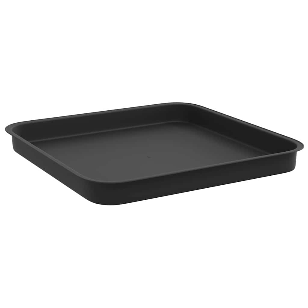Bandeja Cuadrada Para Flores 6 Uds. Negro 21 X 21 X 2 Cm_4