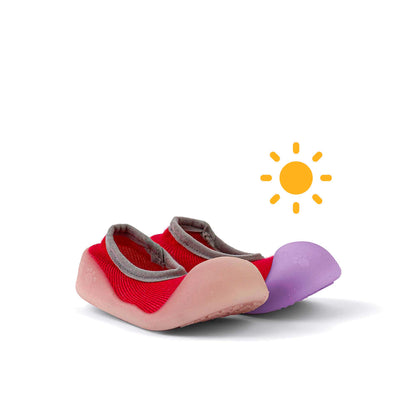 Zapatos De Bebé Que Cambian De Color Con La Luz Del Sol Flat Red Bigtoes Chameleon L (21,5)_0