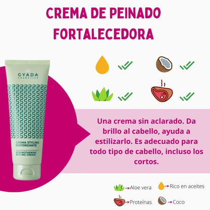 Crema De Peinado Fortalecedora Gyada Cabello Espirulina 125ml_1