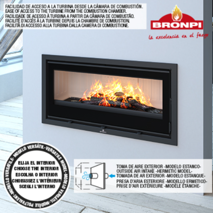 BRICOSOL INSERTABLE DE LEÑA BRONPI MODELO CAIRO 110 - KIT VERMICULITA_0
