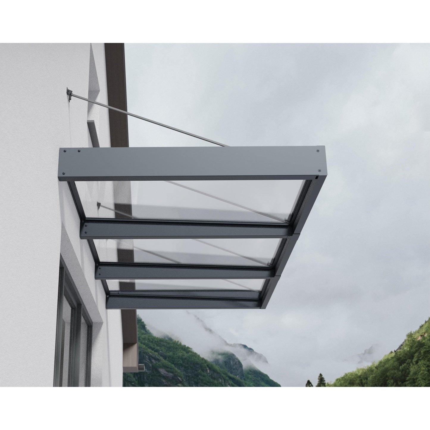 Sophia XL Canopy de porta 140x286 cm transparente 