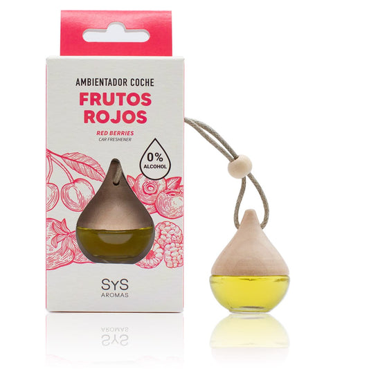 Ambientador Coche SYS Drop Bayas Del Bosque 6 ml | Aroma Dulce Afrutado | Frescor Duradero | Formato Colgante_0