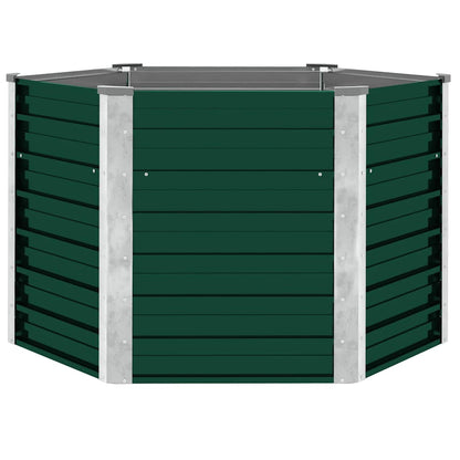 Arriate De Jardín De Acero Galvanizado Verde 129x129x77 Cm_0