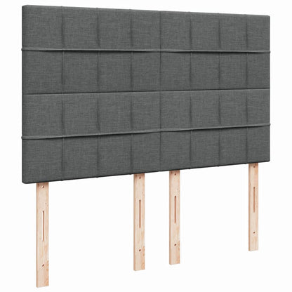 Cama Box Spring Con Colchón Tela Gris Oscuro 160x200 Cm / Vetonek_2