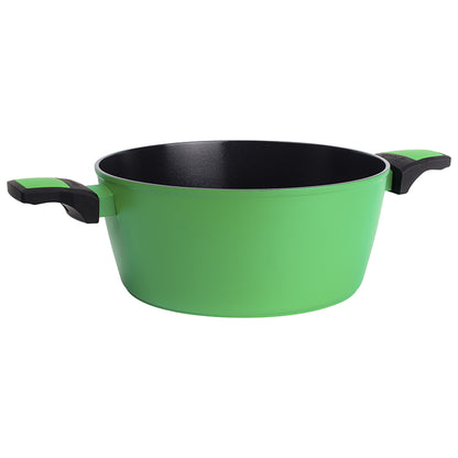 Cacerola Con Tapa En Aluminio Forjado Color Verde - Ø24 X 4,8 Cm_5