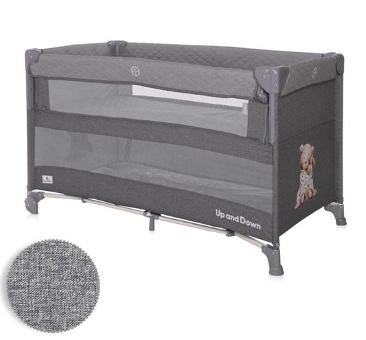 Cuna De Viaje Con Apertura Lateral Up And Down Cool Grey_0
