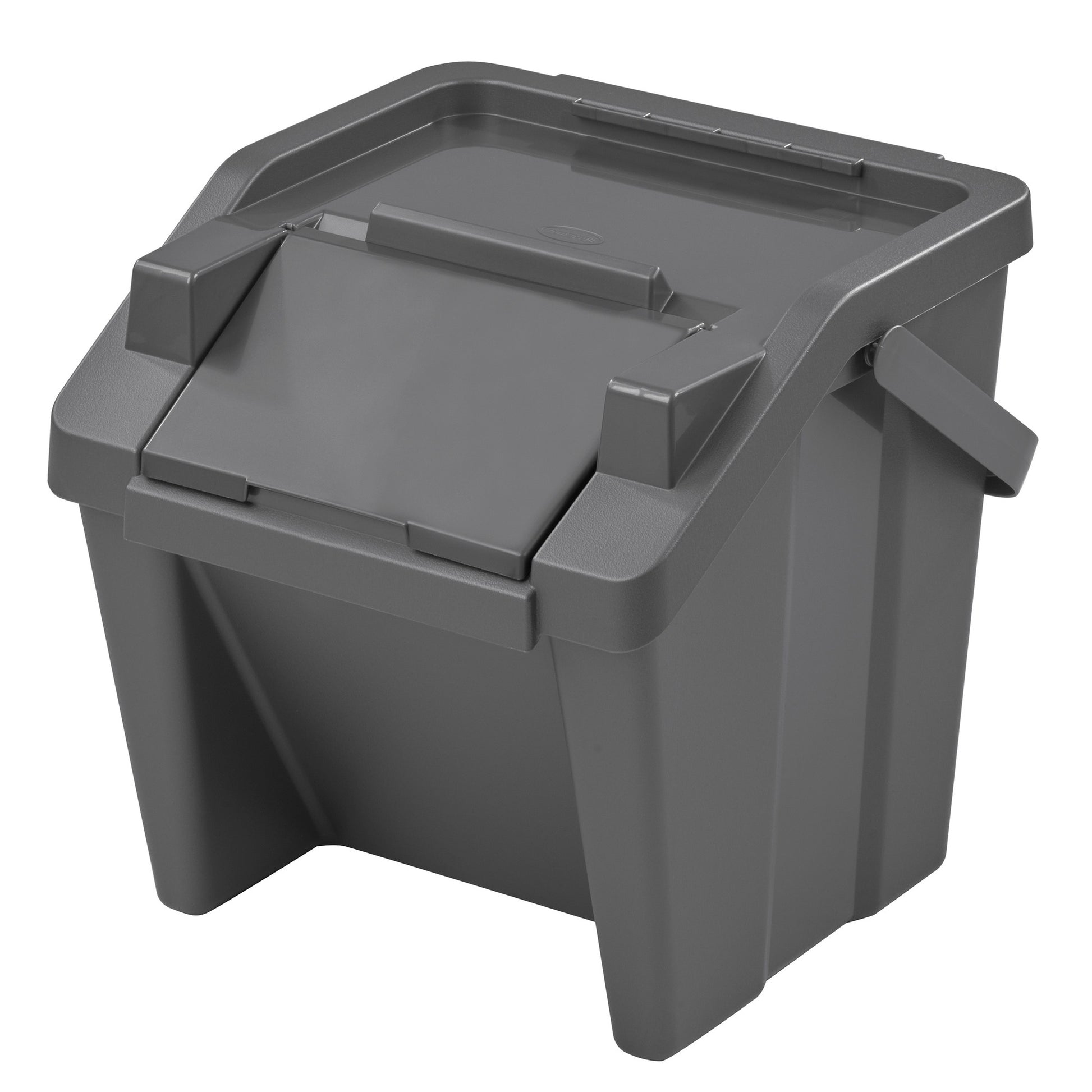Set De 2 Papeleras Apilables moda 30l Grafito_2