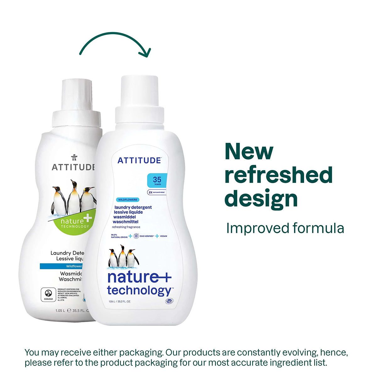 Detergente líquido concentrado para máquina de lavar roupa Wildflowers ECO 35 doses