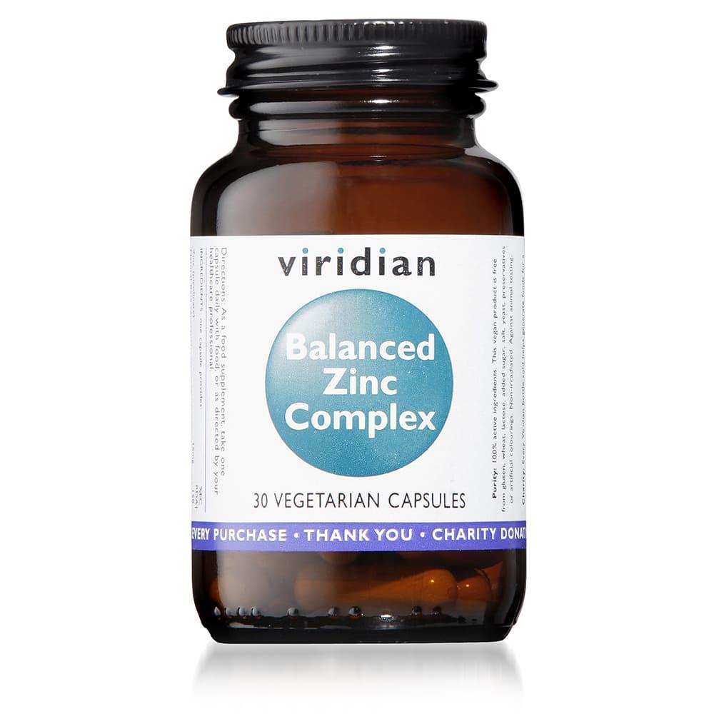 Complexo de Zinco Balanceado 30 cápsulas vegetais Viridian