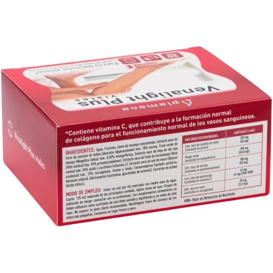 Plameca - Venalight Plus 20 Viales Bebibles, Favorece El Bienestar Venoso Y La Salud Cardiovascular_1