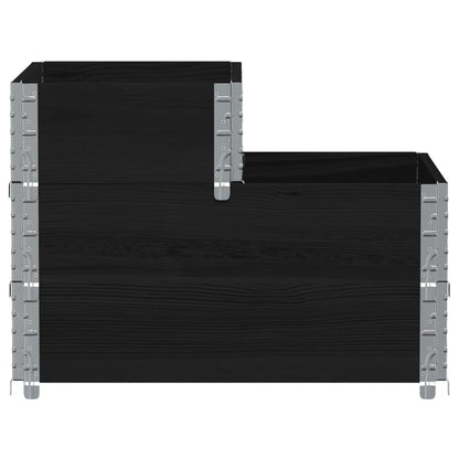 Arriate Elevado De 3 Niveles Madera Maciza Pino Negro 120x80 Cm_3