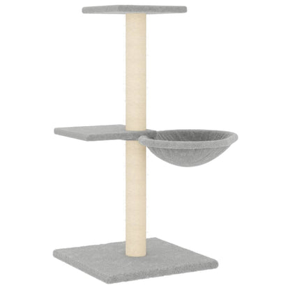 Rascador Para Gatos Con Postes De Sisal Gris Claro 72 Cm_0